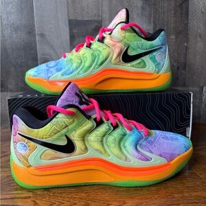 Nike KD17 Easy Money All-Star Rainbow Green Orange Shoes HF1811-700 Men Size 8.5